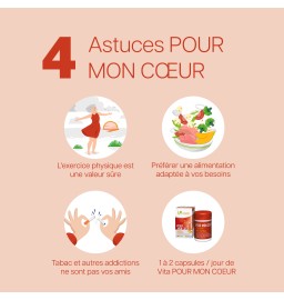Vita Pour mon coeur -60 capsules, Cure de 1 à 2 mois